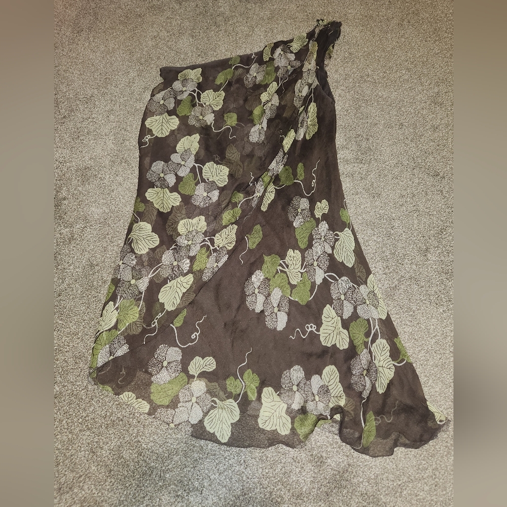 M.S.S.P. One Shoulder Size Large Cute Floral Print Mini Dress